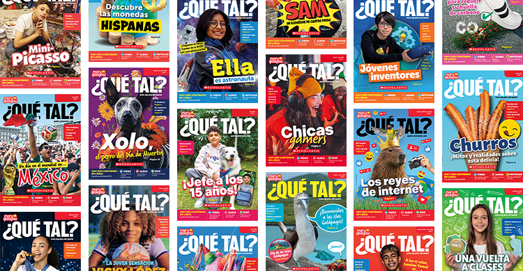Collage of multiple colorful covers of the Spanish-language magazine Qué Tal